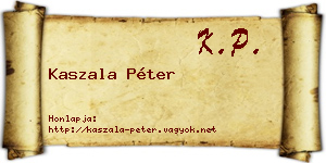 Kaszala Péter névjegykártya